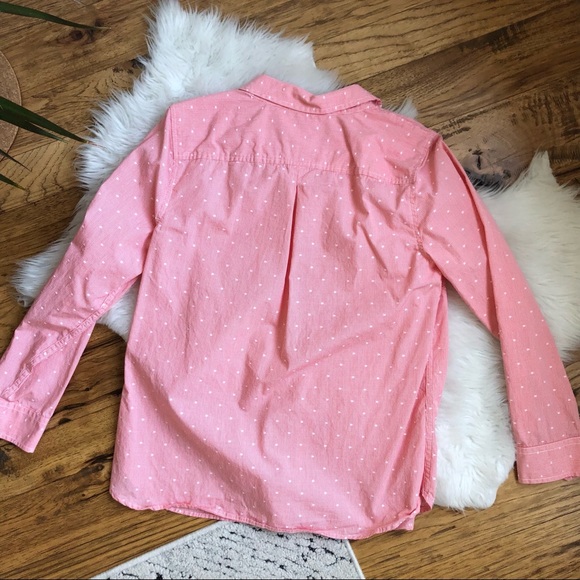 Talbots Red Button Up Top Shirt - Picture 3 of 5